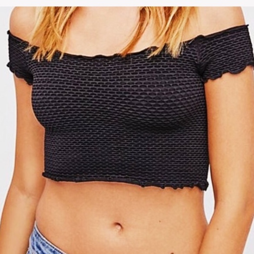 Intimately free people black crop top